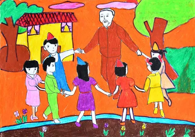 Tranh vẽ bác hồ kính yêu của các bạn thiếu nhi