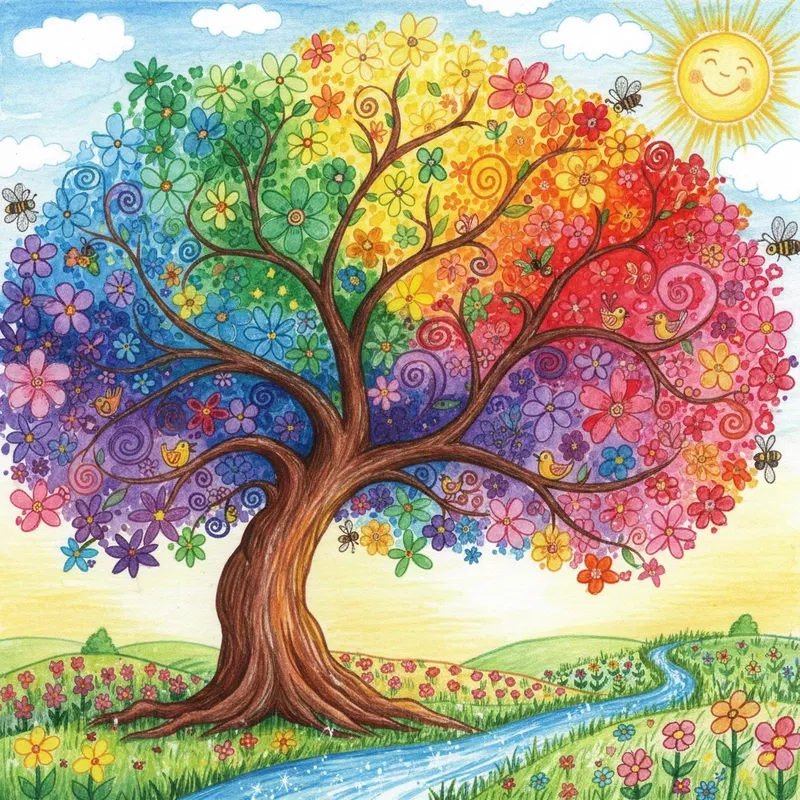 Vẽ tranh đề tài ngày tết và mùa xuân sinh động với những nét vẽ tinh nghịch