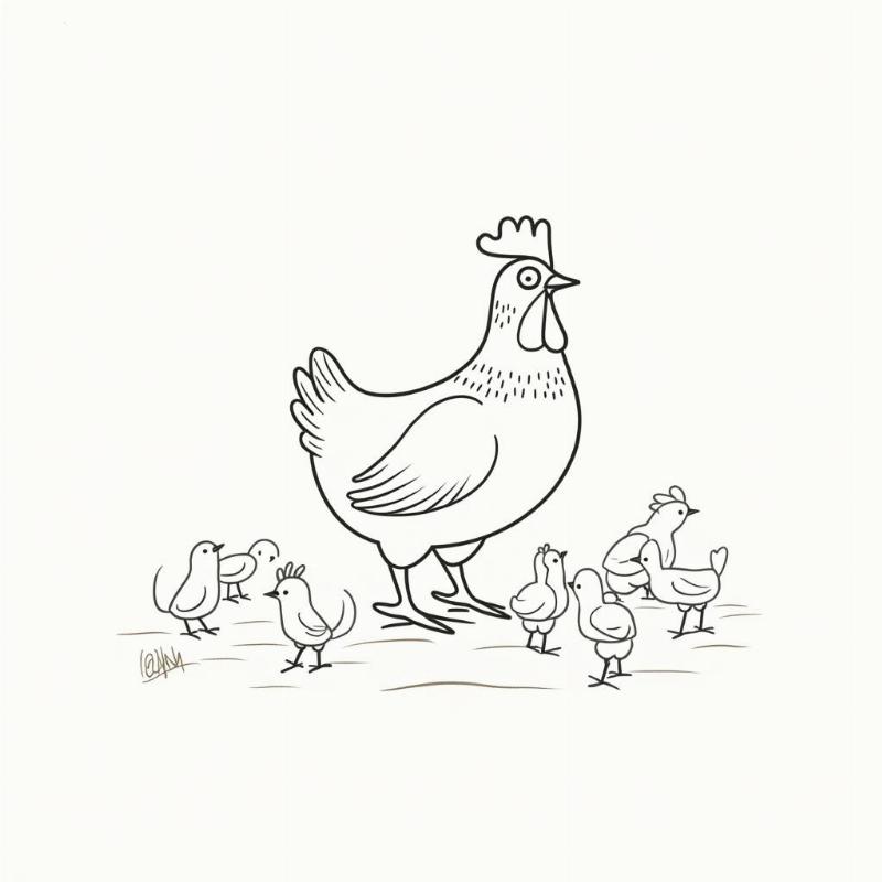 Tranh Vẽ Con Gà Trống Đẹp Và Hướng Dẫn Chi Tiết Cho Bé