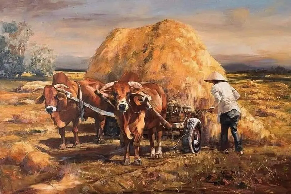 Vẽ tranh đồng quê với phong cảnh ruộng bậc thang vùng cao đầy ấn tượng