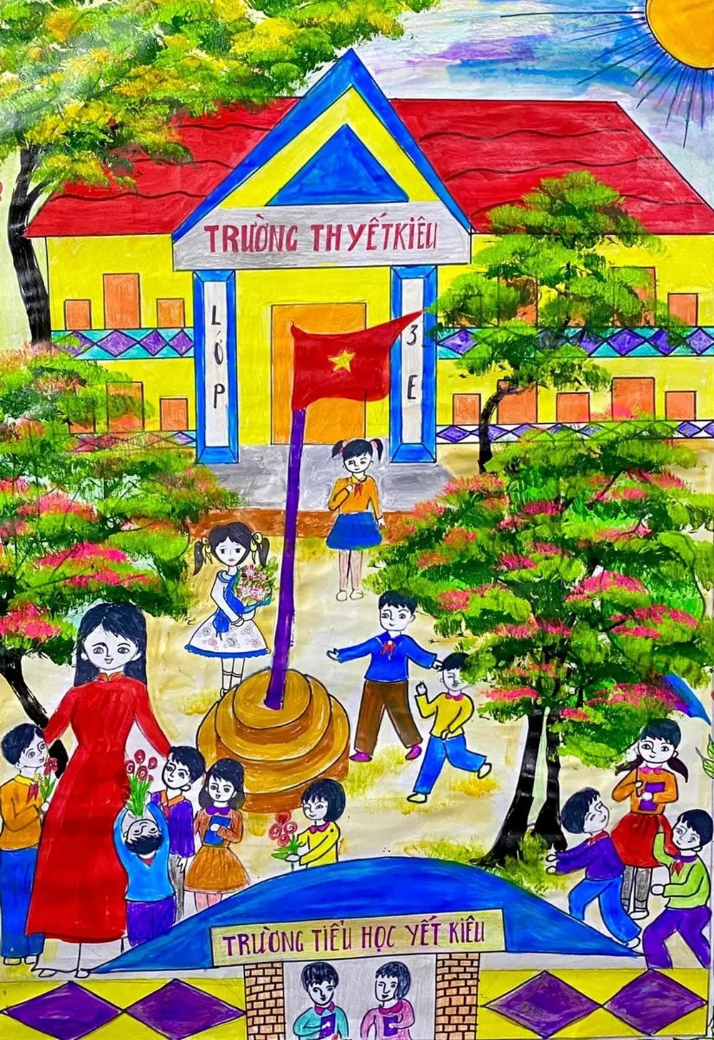 Vẽ tranh giáo viên đơn giản dễ vẽ cho người mới bắt đầu