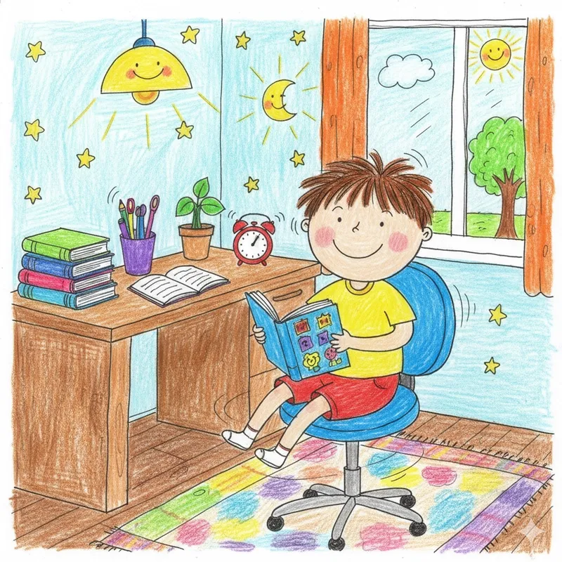 Vẽ tranh góc học tập đẹp mắt