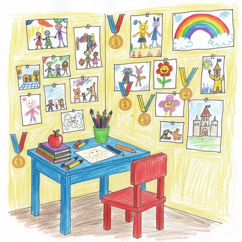 Vẽ tranh góc học tập nhanh gọn