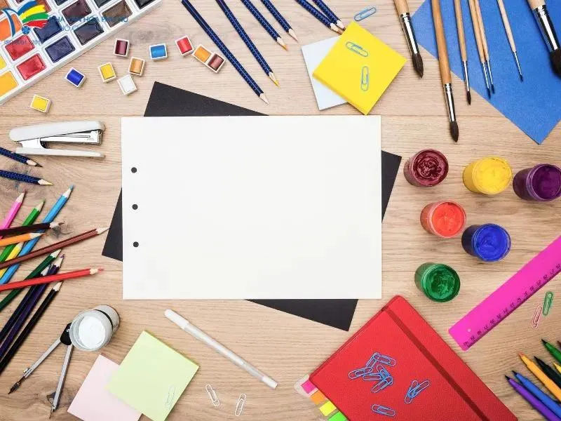 vẽ tranh lễ hội chọi trâu hoạt động vẽ tranh với màu sắc bút vẽ chuẩn bị sáng tạo