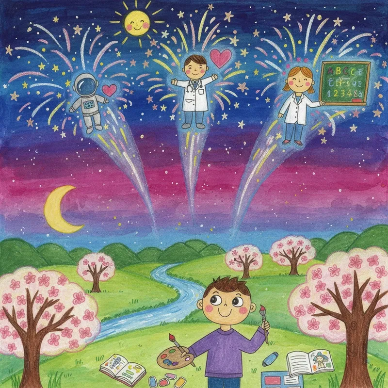 Vẽ tranh mùa xuân của em đẹp mắt với sự kết hợp màu sắc khéo léo