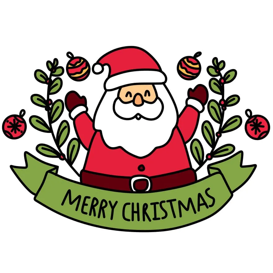 Vẽ tranh ngày giáng sinh: Hoàn thiện biểu tượng ông già Noel rực rỡ