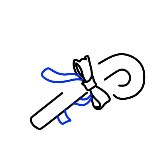 Vẽ tranh ngày giáng sinh: Hoàn thiện phần ruy băng cho chiếc nơ