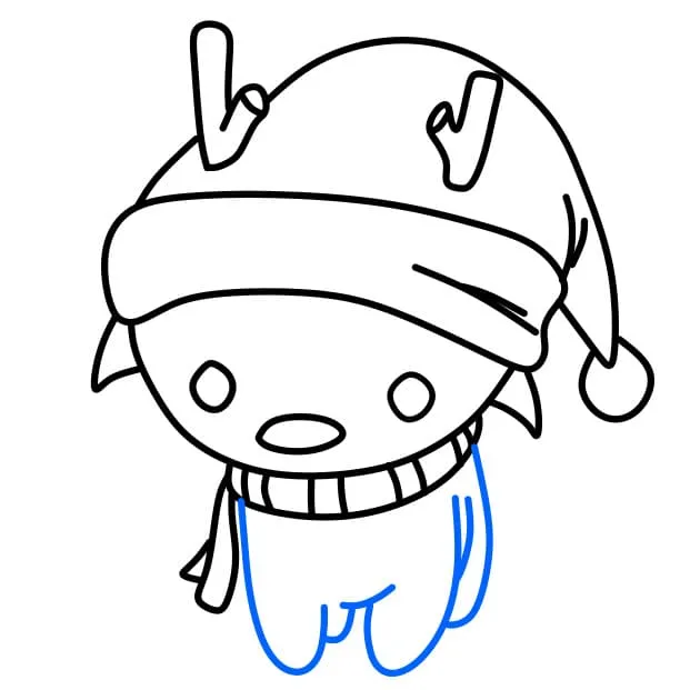 Vẽ tranh ngày giáng sinh: Hoàn thiện phần thân mình cho chú tuần lộc