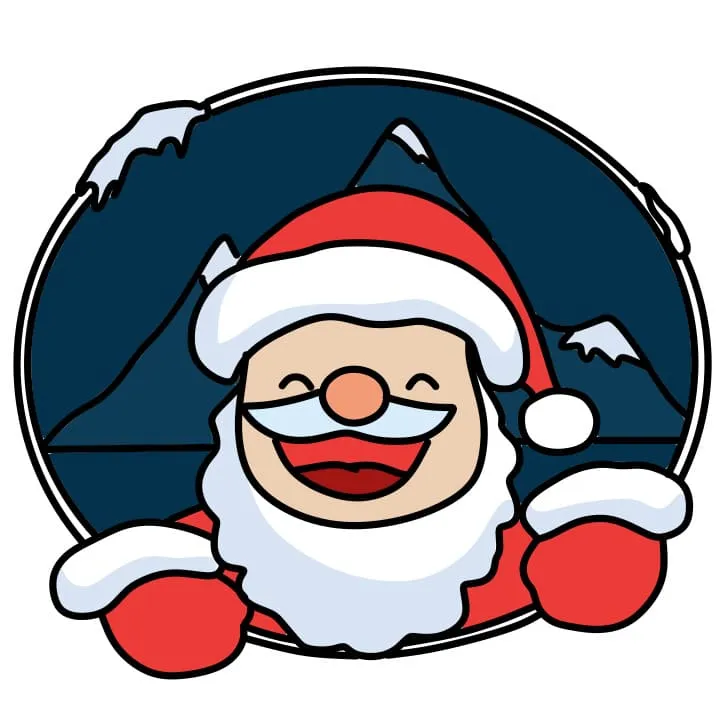 Vẽ tranh ngày giáng sinh: Hoàn thiện tô màu cho bức tranh ông già Noel