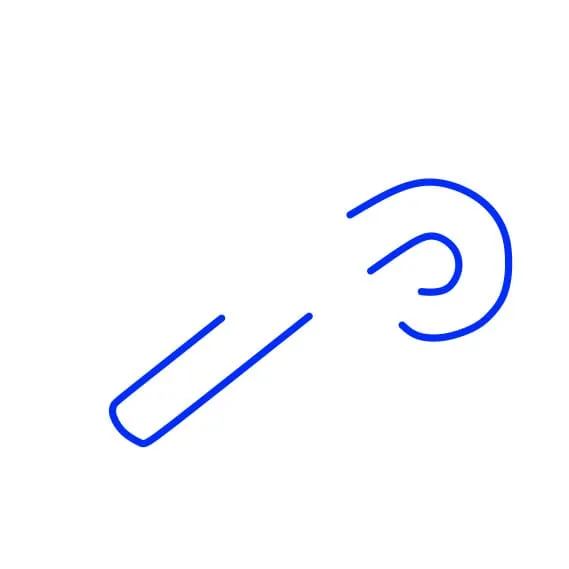 Vẽ tranh ngày giáng sinh: Phác thảo hình dáng cơ bản của thanh kẹo