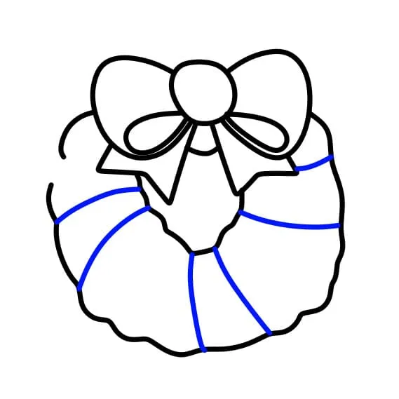 Vẽ tranh ngày giáng sinh: Thêm các quả châu trang trí cho vòng hoa