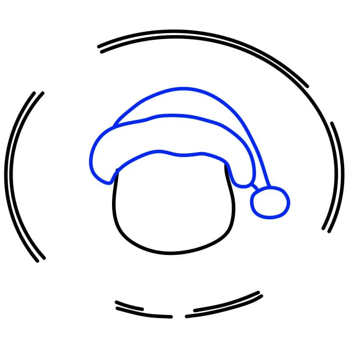 Vẽ tranh ngày giáng sinh: Thêm chiếc mũ đỏ đặc trưng cho ông già Noel