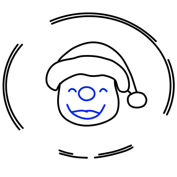 Vẽ tranh ngày giáng sinh: Vẽ các đường nét biểu cảm trên khuôn mặt