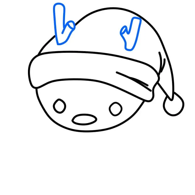 Vẽ tranh ngày giáng sinh: Vẽ cặp sừng nhiều nhánh oai vệ trên đầu