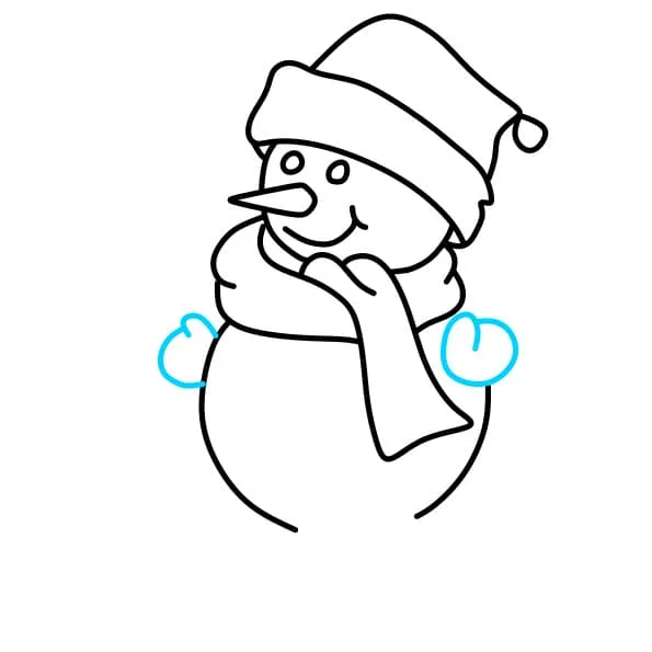 Vẽ tranh ngày giáng sinh: Vẽ đôi tay bằng cành cây khô cho người tuyết