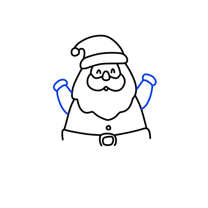 Vẽ tranh ngày giáng sinh: Vẽ đôi tay đang giang rộng thân thiện