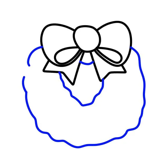 Vẽ tranh ngày giáng sinh: Vẽ khung tròn cho vòng hoa giáng sinh