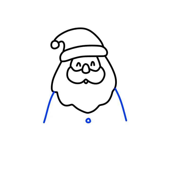 Vẽ tranh ngày giáng sinh: Vẽ thân hình tròn trịa của nhân vật chính