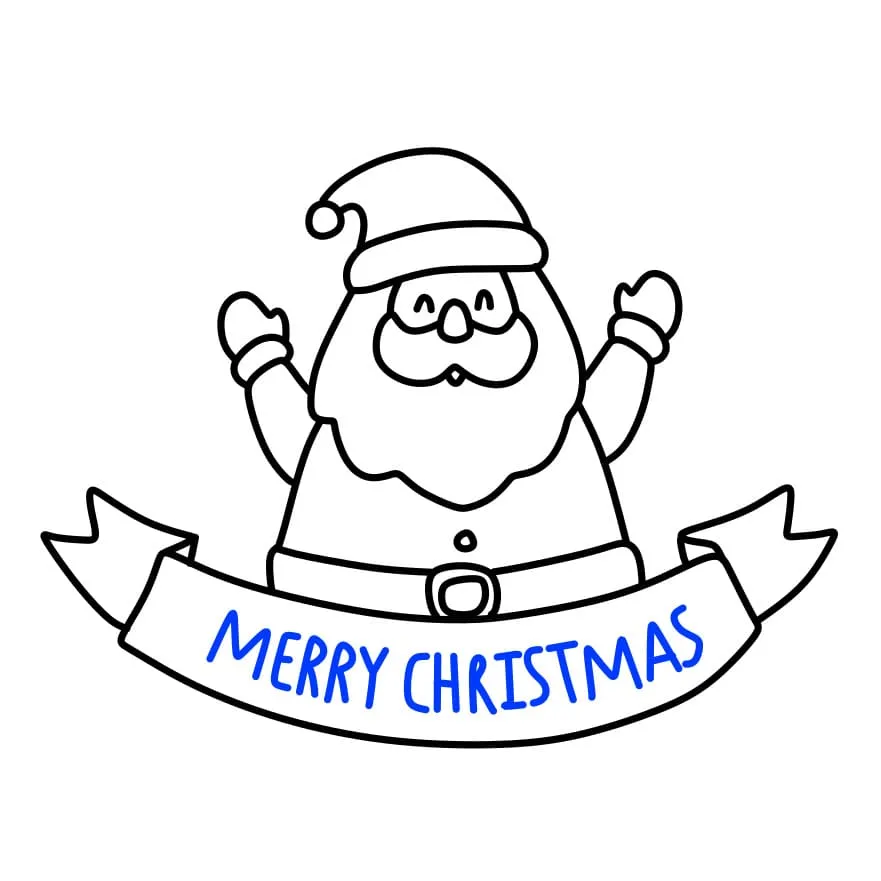 Vẽ tranh ngày giáng sinh: Viết dòng chữ chúc mừng Merry Christmas