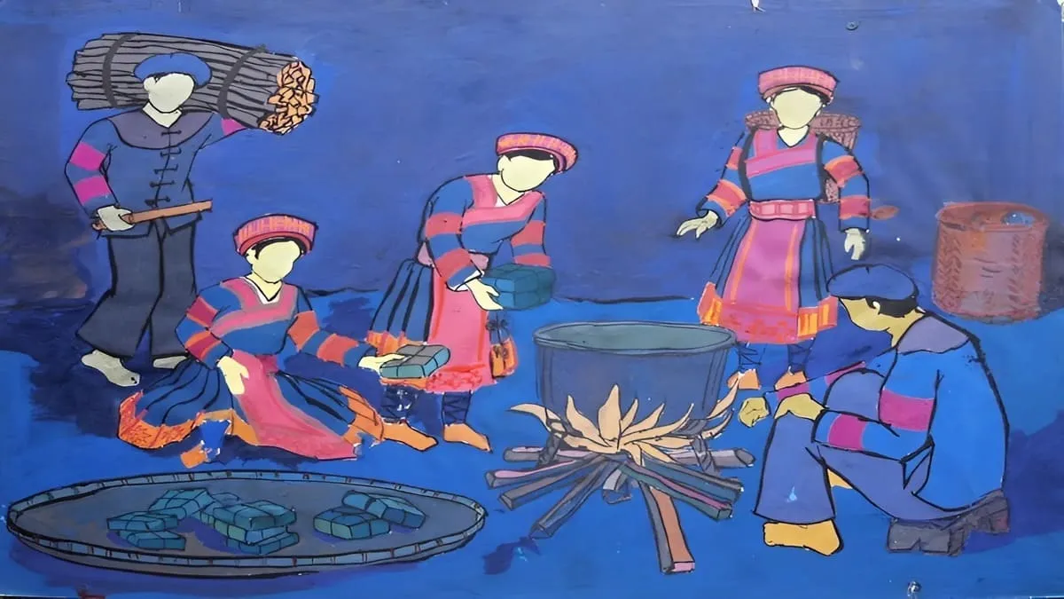 Vẽ tranh ngày Tết quê em