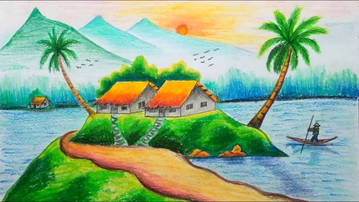 Bước 4: Tô màu quyết định vẻ đẹp bức tranh