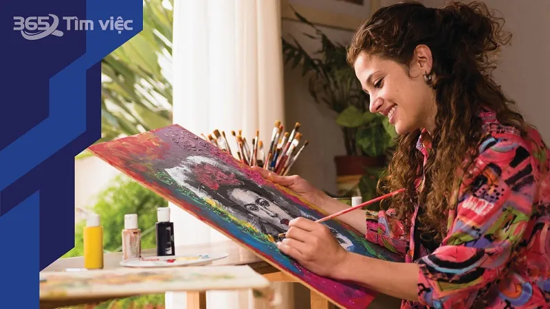 Gửi bức tranh cho khách hàng