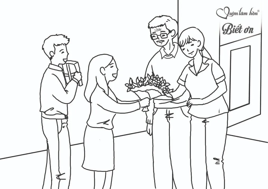 Vẽ tranh tặng cô giáo đang trở thành một truyền thống vô cùng đẹp và ý nghĩa