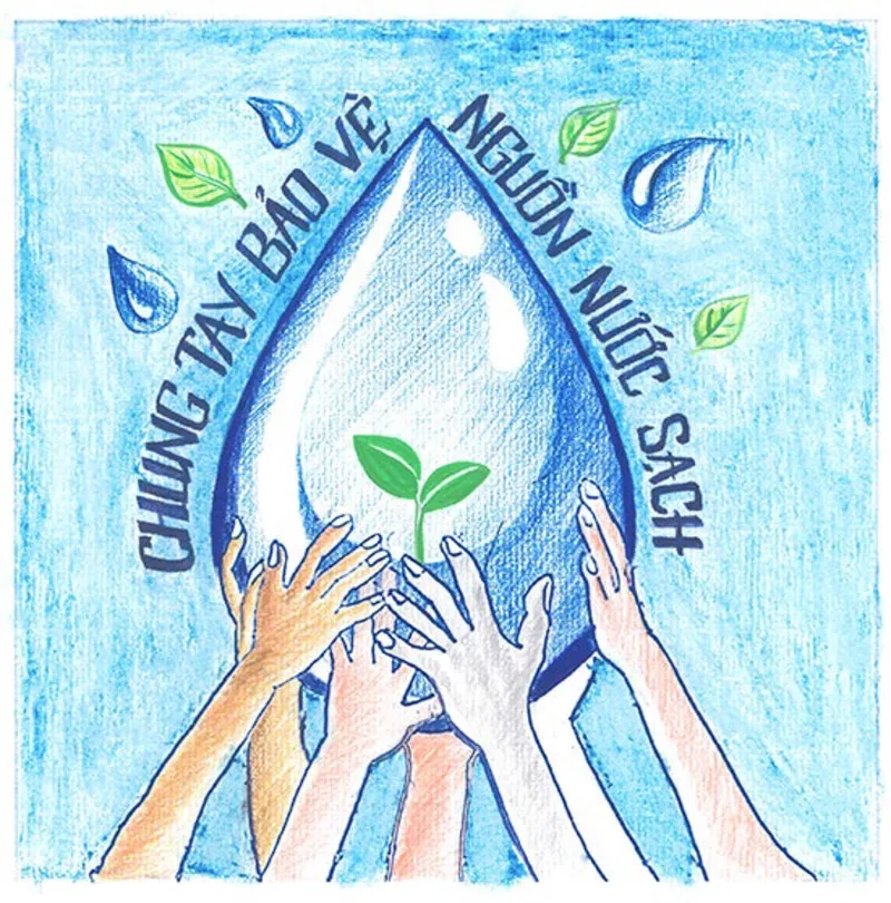 vẽ tranh tiết kiệm nước lan tỏa ý thức bảo vệ môi trường