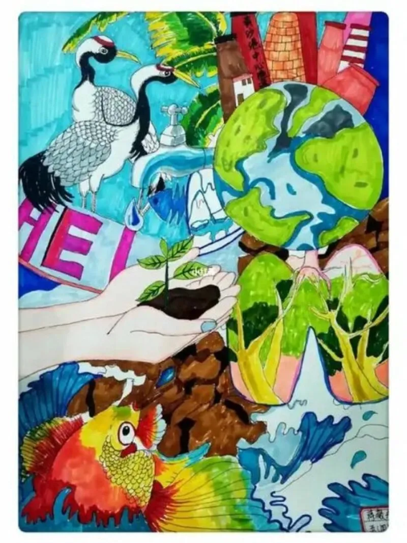 tranh cộng đồng kêu gọi bảo vệ tài nguyên nước