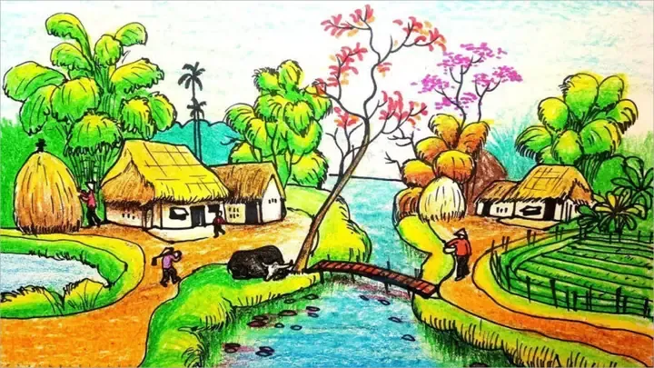 Vẽ tranh tình yêu quê hương đất nước với hình ảnh bản đồ và con người Việt Nam