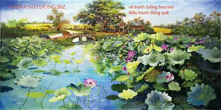 Vẽ tranh tường đồng quê mang không gian thiên nhiên vào trong nhà