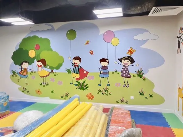 Vẽ tranh tường mầm non ngộ nghĩnh