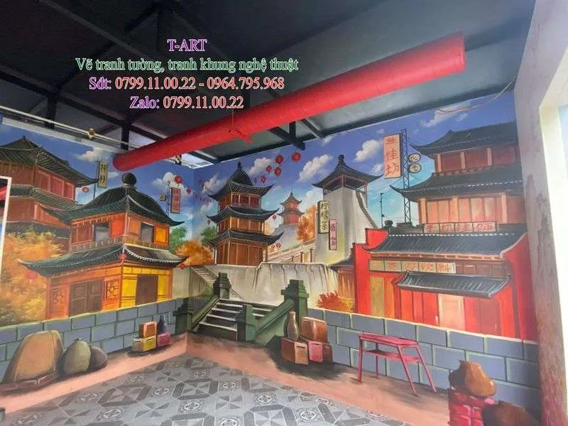 Dịch vụ vẽ tranh tường, vẽ tranh tường nhà hàng, vẽ tranh tường quán ăn, vẽ tranh tường quán Nhậu, Lẩu, Nướng, Bia Hơi, Bún Phở, Buffet, Bar