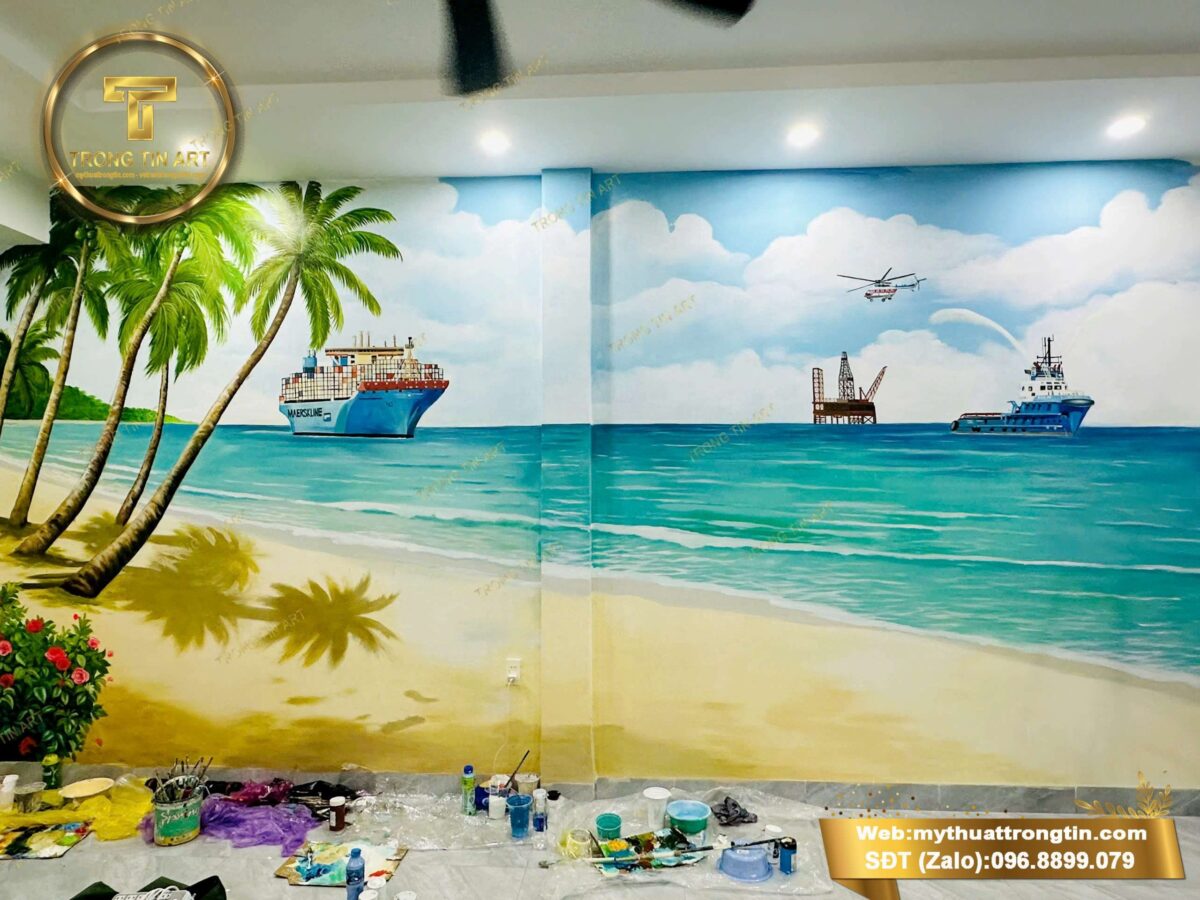 Tranh Vẽ Phong Cảnh Biển Đẹp Tinh Tế Cho Không Gian Sang Trọng