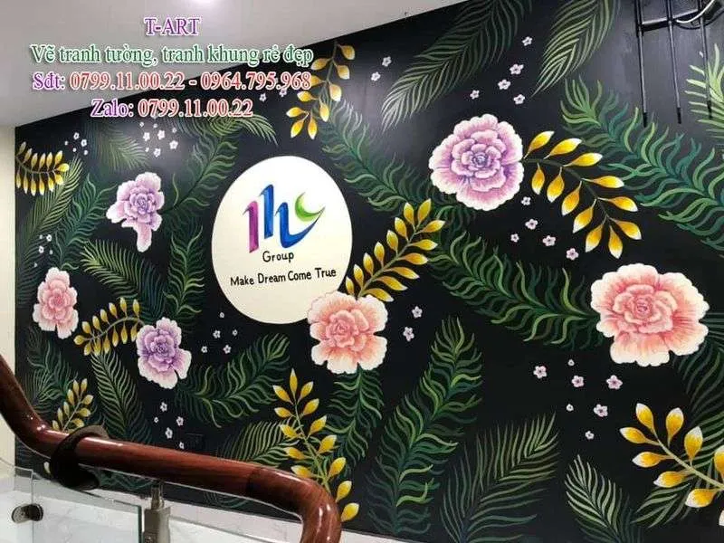 Dịch vụ vẽ tranh tường nghệ thuật, vẽ tranh tường Spa, vẽ tranh tường Nail, vẽ tranh tường Barber, vẽ tranh tường thẩm mỹ viện, vẽ tranh tường hoa lá