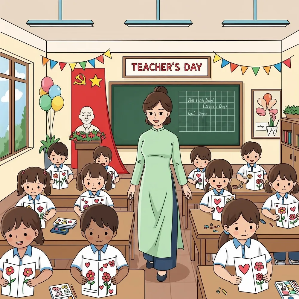 Vẽ tranh về giáo viên đơn giản phù hợp cho mọi lứa tuổi