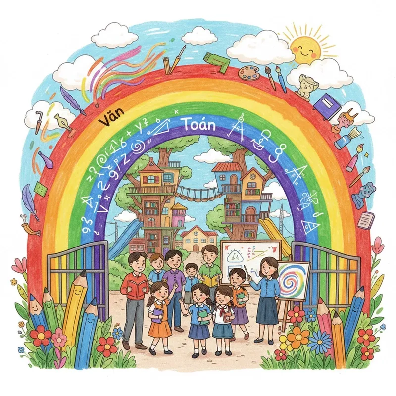 Vẽ tranh về thầy cô và mái trường đẹp nhất với ý tưởng vô cùng độc đáo