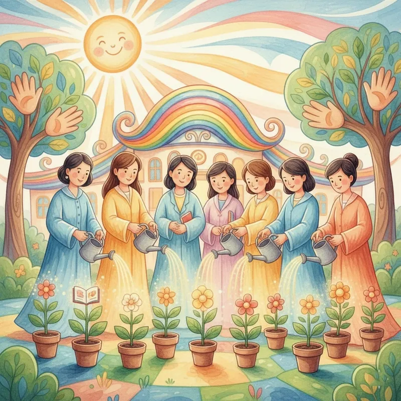 Vẽ tranh về thầy cô và mái trường đơn giản - tranh vẽ về thầy cô