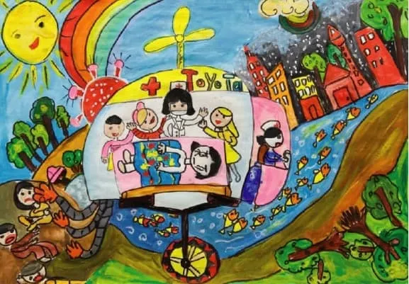 Vẽ tranh ý tưởng trẻ thơ lớp 5