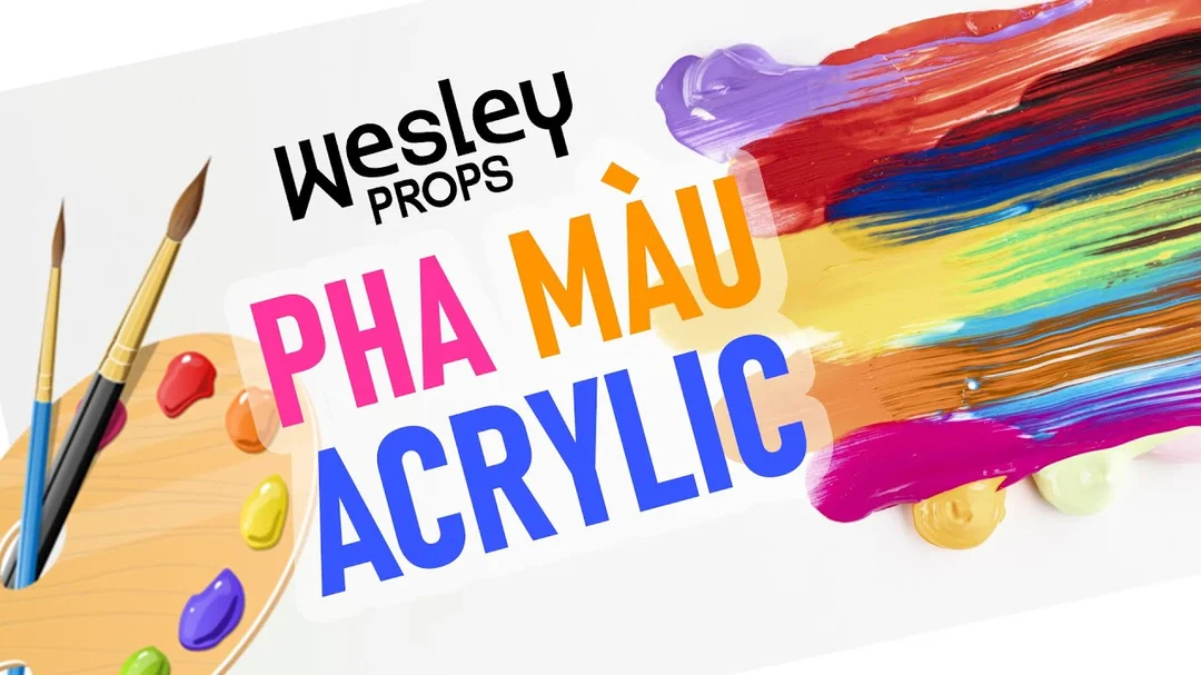 Video hướng dẫn pha acrylic cơ bản phù hợp với cách pha màu đỏ