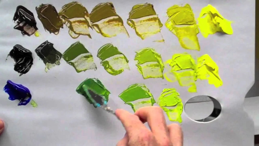 Video hướng dẫn pha các sắc xanh acrylic