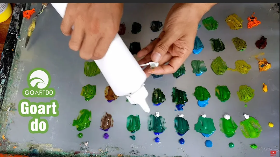 Video hướng dẫn pha các tông màu xanh acrylic