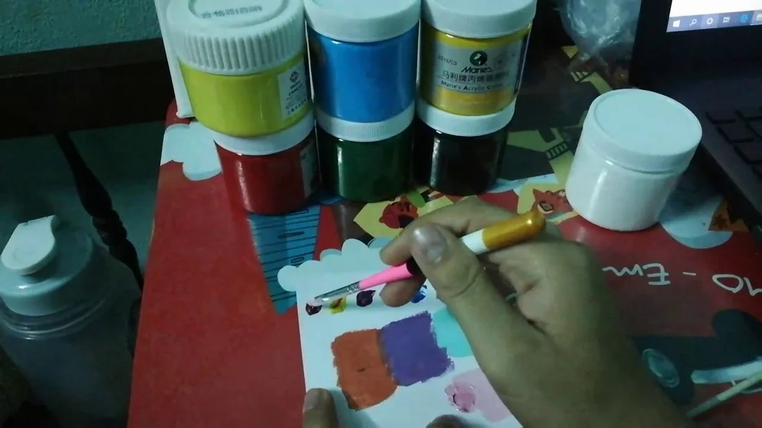 Video hướng dẫn pha màu hồng bằng acrylic