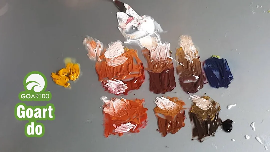 Video hướng dẫn pha màu nâu bằng acrylic