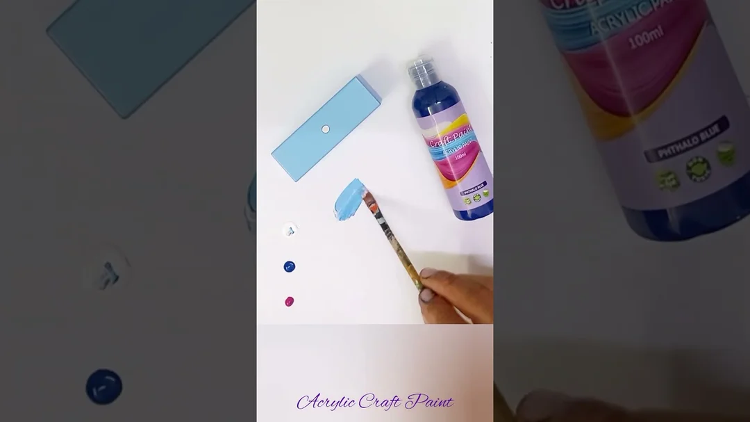 Video hướng dẫn pha màu xanh da trời với acrylic