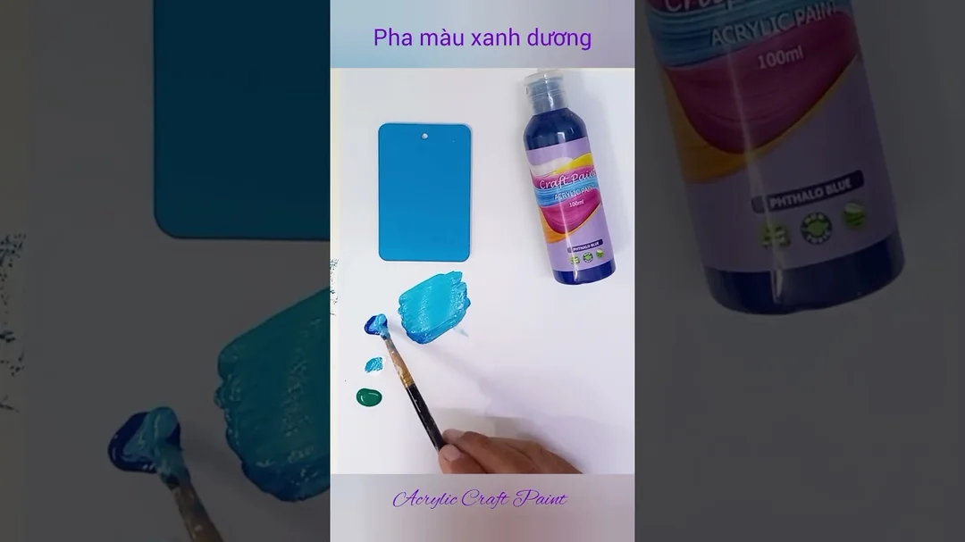 Video hướng dẫn pha màu xanh dương với Acrylic Craft Paint