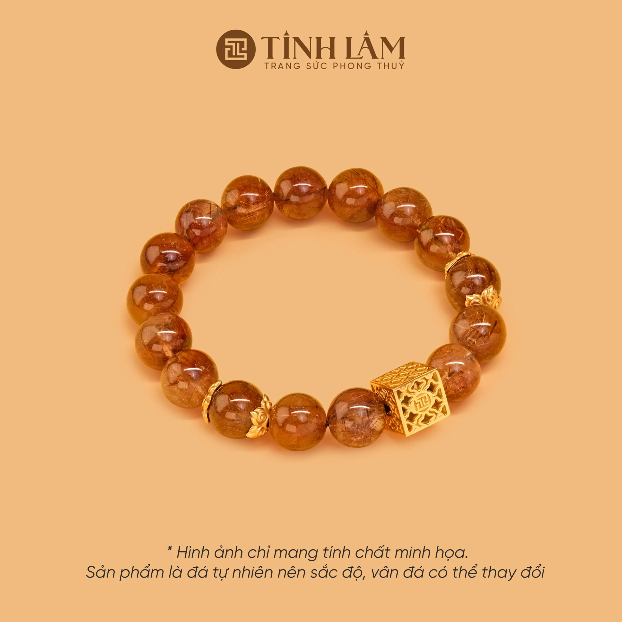 Vòng Thạch Anh Tóc Nâu 3A