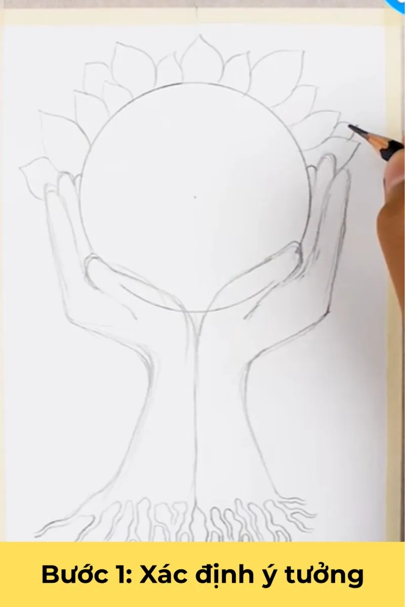 Xác định ý tưởng sáng tạo và phác thảo những nét vẽ đầu tiên