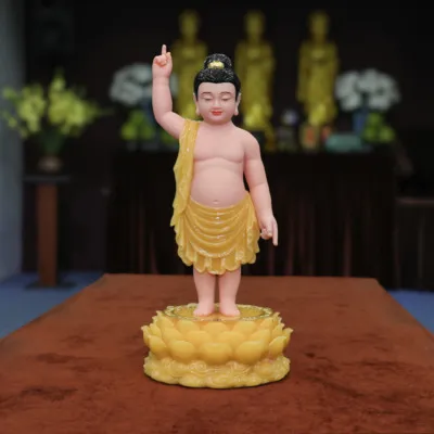 Tượng Phật Đản Sanh nhỏ bằng bột đá