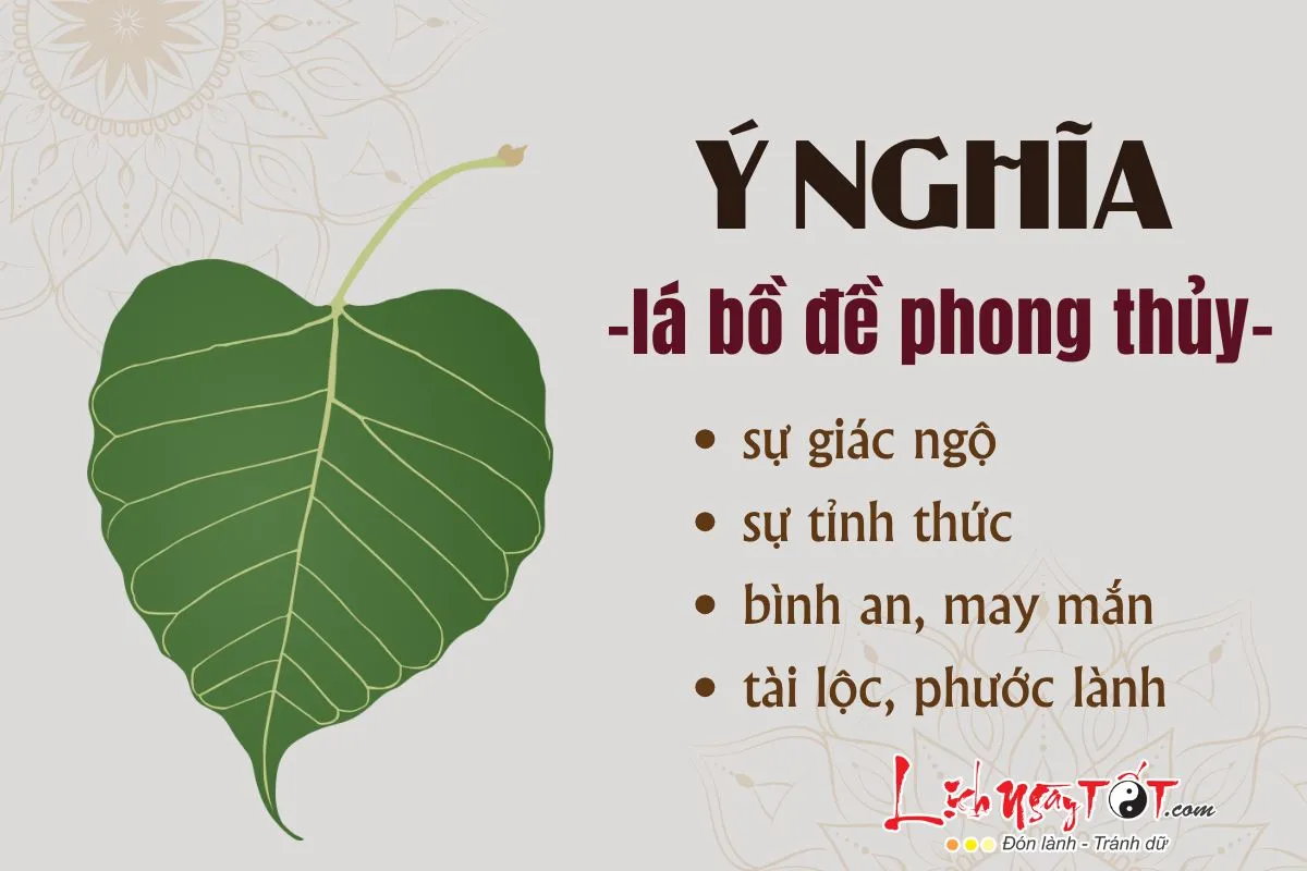 Ý nghĩa tâm linh sâu sắc của lá bồ đề phong thủy trong Phật giáo